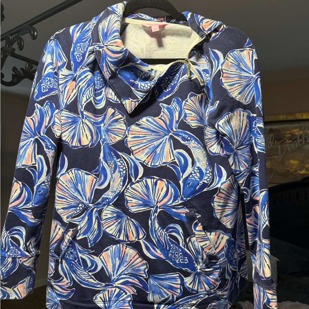 Lilly Pulitzer Blue and Pink Long Sleeve Top